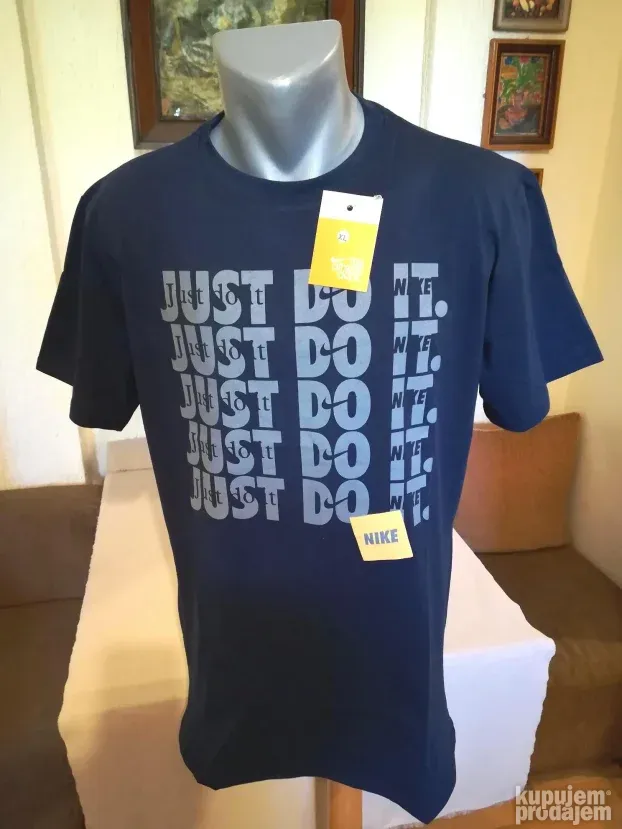 Nova muska pamucna markirana majica Nike Plava XL Novo