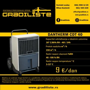 Masina za susenje / isusivanje vlage 40l/24h Dantherm CDT 40