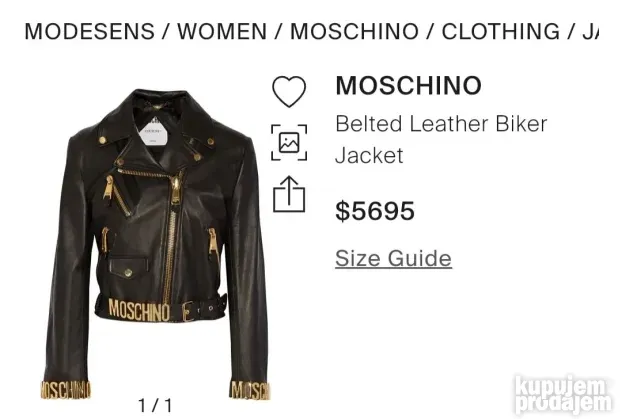 MOSCHINO kožna jakna LUX