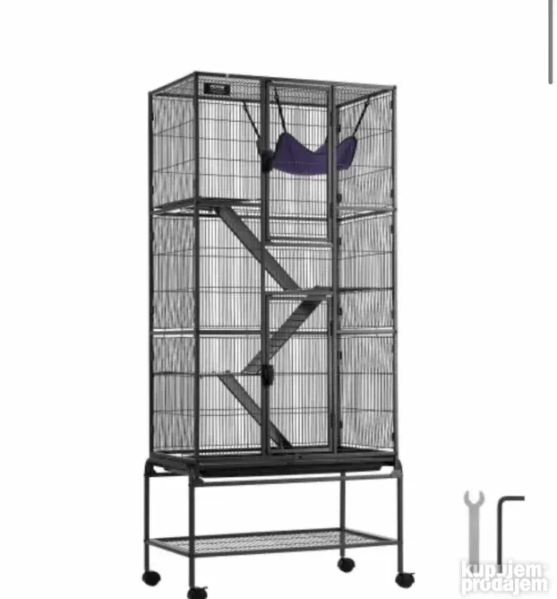 Metalni kavez za male zivotinje 75x45x175cm
