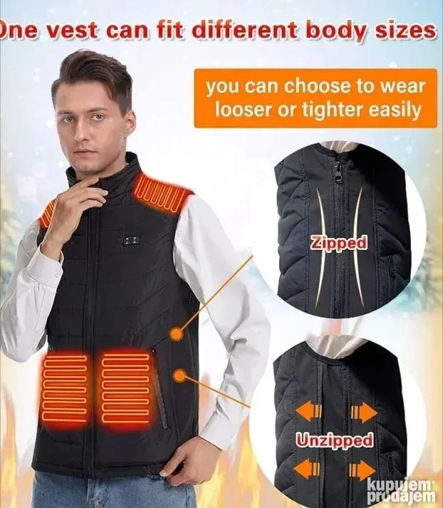 Prsluk sa grejačem za muškarce