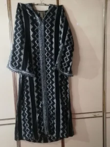 Etno haljina bogato ukrasena srebrnom srmom +torba