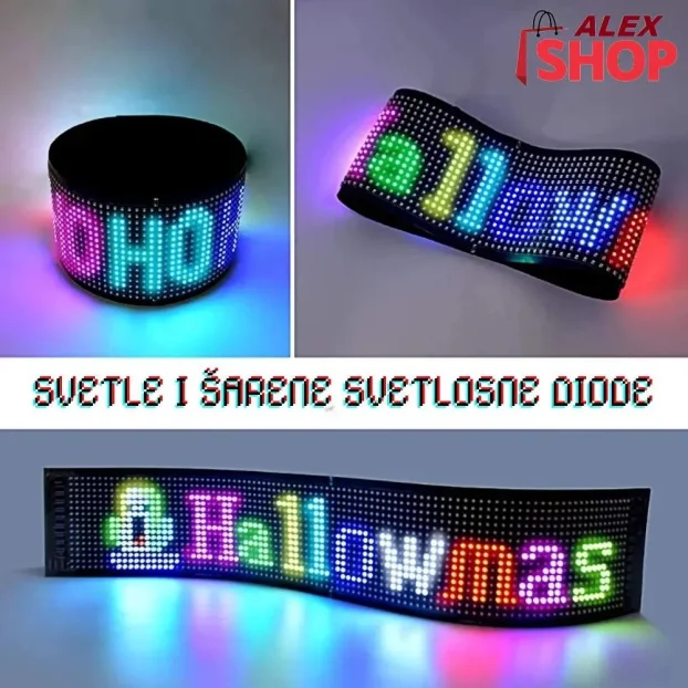 Ultra tanka fleksibilna bluetooth LED traka ekran