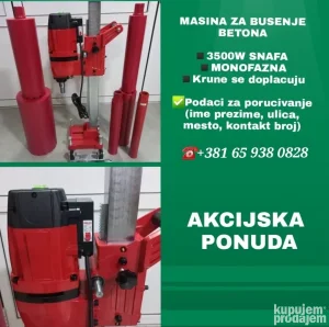 Masina za busenje betona sa krunama 32 modela