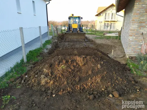 Bagerski iskop, nasipanje, planiranje, ravnanje, nivelacija