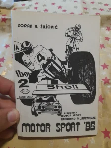 jako retka knjizica motor sport 86 sa potpisom autora
