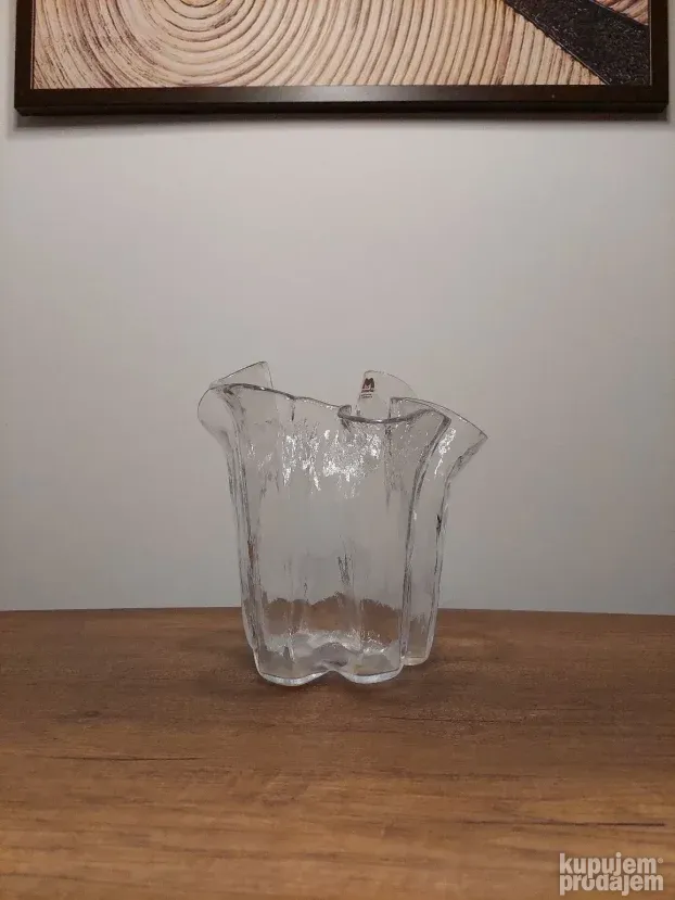 Muurla Hand Made Glass Vase, Made in Finland