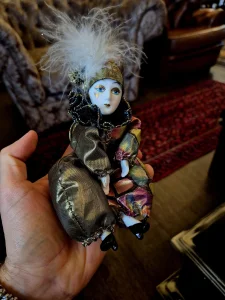 Figura iz Venecije, kupljena na karnevalu, 14 cm