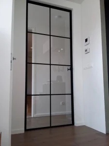 Loft vrata - industrijski stil metal -staklo