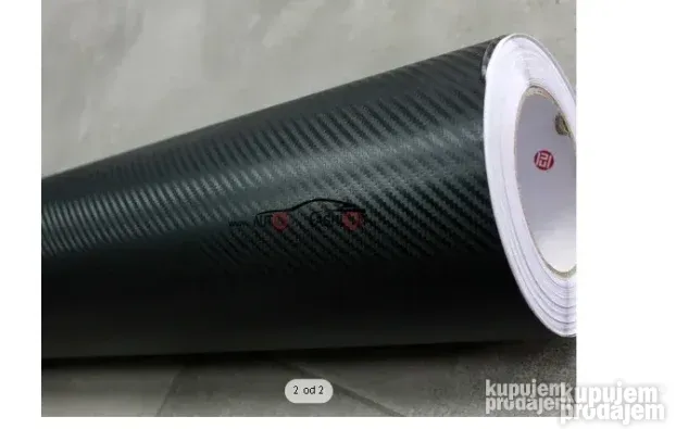 Folija KARBON 3D crna sa kanalićima
