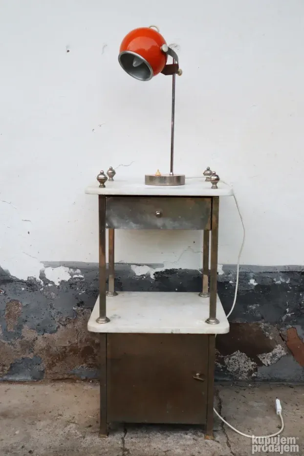 Antikvarni bolnički ormarić hromirani mesing IŽNM Subotica