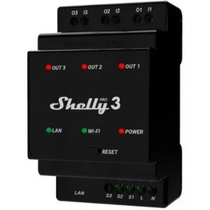 Shelly Pro 3 Din-sinre Mountable Three Aramkoros Wifi +
