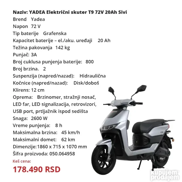 Električni bicikli i Električni skuteri (2 god. garancija)