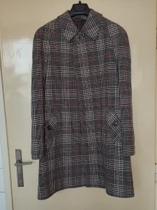 RETKO Pravi vintage muski kaput Prince of Wales karo XL XXL