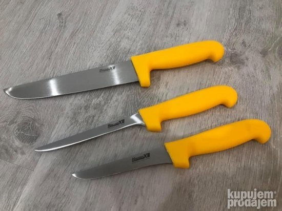 Set od 3 noza kvalitetna mesarska Japanski celik Originalni