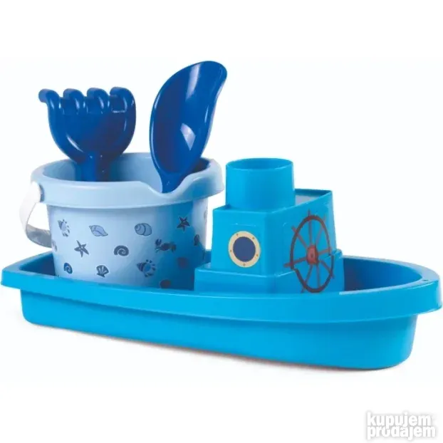 Androni Giocattoli set za plažu kofica i brodić