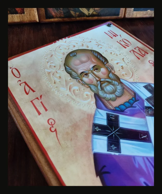 Sv. Nikola Ikona aluminijum drvo + poklon
