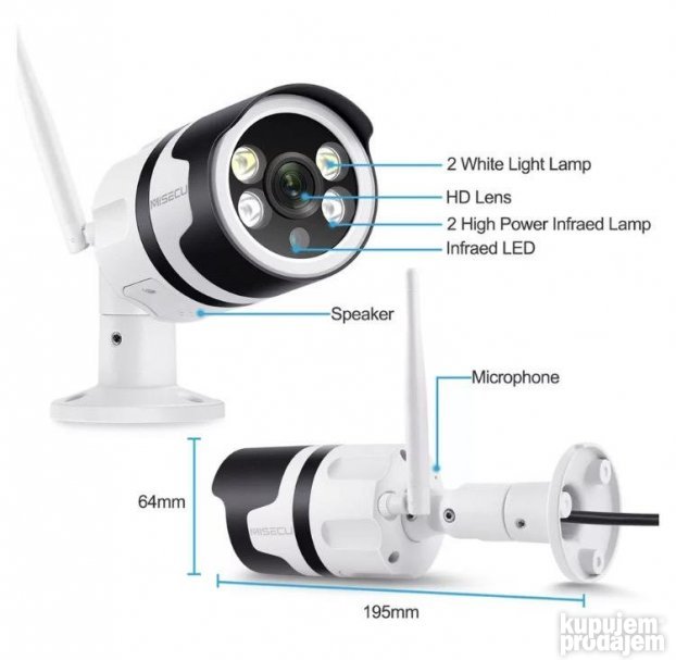 KAMERA WIFI 8mp bezicna ip pametna camera za sigurnost kuce