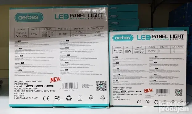 Italijanski LED paneli 18W i 25W kvalitetni