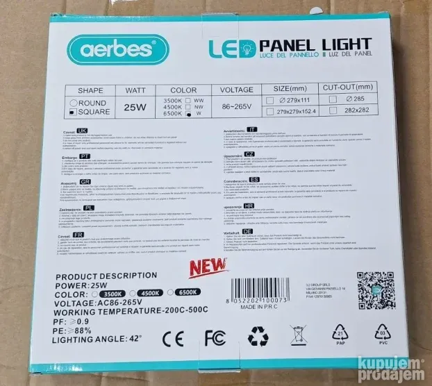 Italijanski LED paneli 18W i 25W kvalitetni