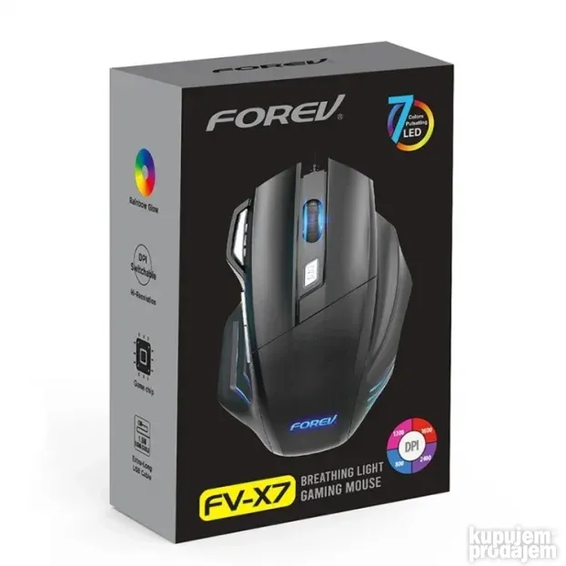 Forev FV-X7 Gaming RGB 3200dpi High End miš