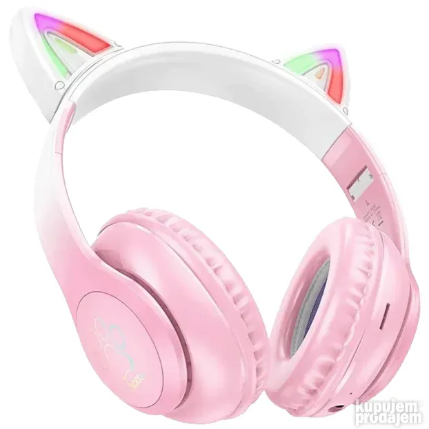 Hoco W42 Cat Ears, Cherry Blossom - bežične stereo slušalice
