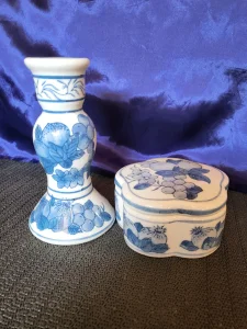 Svecnjak i satula novi rucno oslikani pa glazirani 80te.