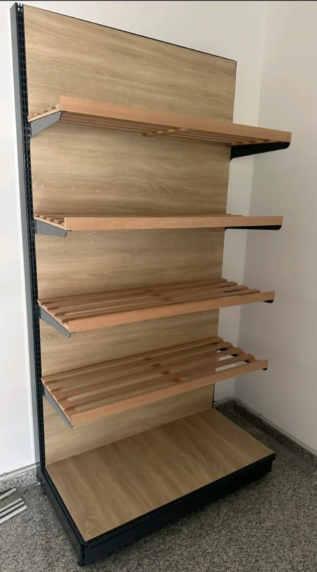 Police, gondole(ostrva) za voće i povrće, hleb i peciva