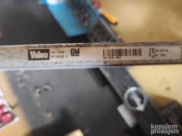 Hladnjak vode klime ventilator za opel vectru c 2.2 benzin
