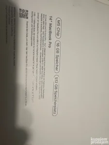 Macbook Pro  14 M5 16/512 Nov