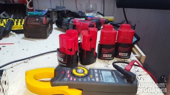 12V Milwaukee Baterija M12B2 REPARACIJA M12B3 M12B6 Red