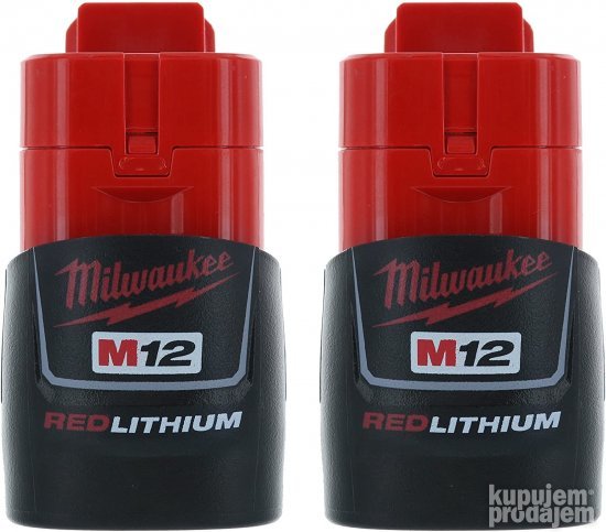 12V Milwaukee Baterija M12B2 REPARACIJA M12B3 M12B6 Red