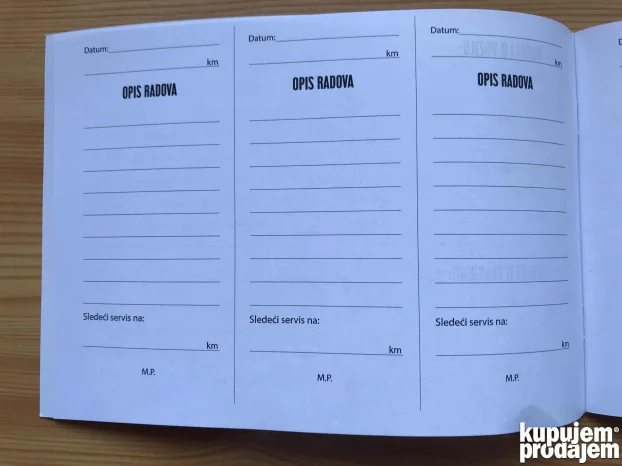 Servisna knjizica univerzalna