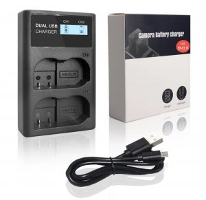 Dual USB Punjač za En-El15 baterije sa displejom