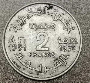 2 Francs 1951 Maroko