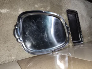 Retro metalni kafe posluzavnici/tacne Rostfrei 18/8 RAD Bg