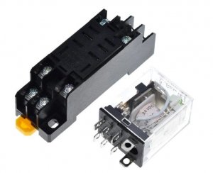 Relej 10A 2NO/2NC 220V AC 8 PIN set relej i nosac