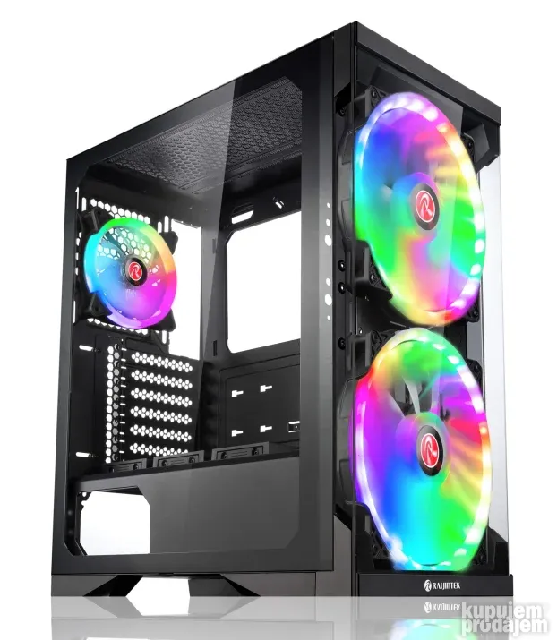 RAIJINTEK SILENOS PRO Black GAMING kuciste ARGB novo