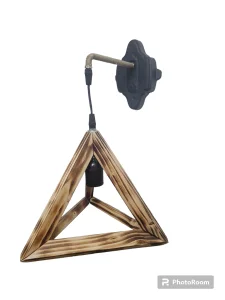 Zidna lampa drvo PIRAMIDA 1xE27