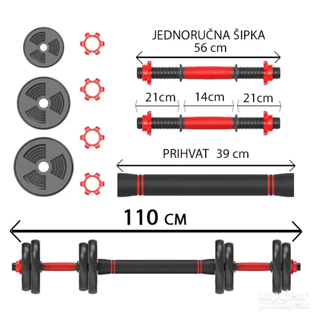 Set tegova za vezbanje (Max 20 kg)