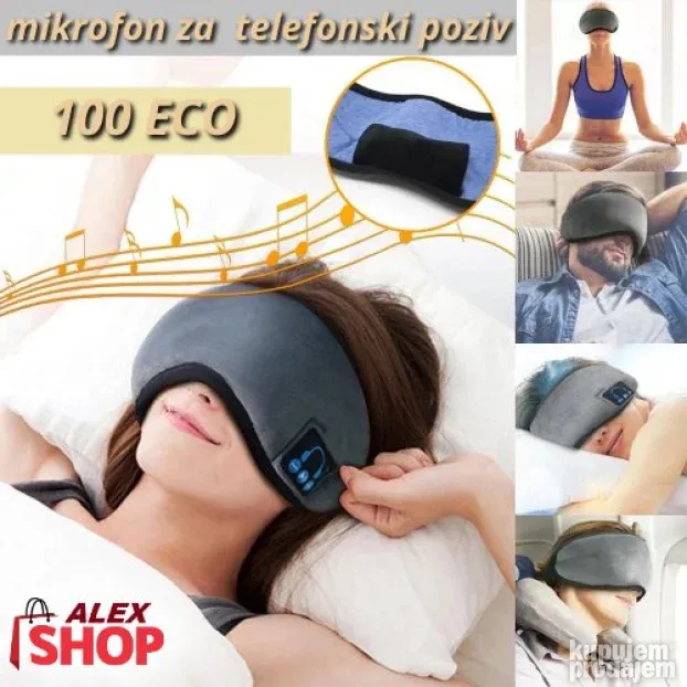 Blutut stereo slušalice i muzička maska za oči