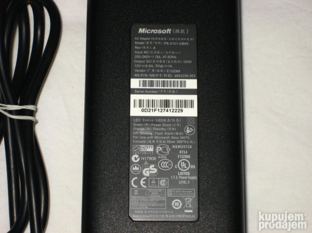Xbox 360 Napajanje Fat Slim E-slim Konverter Adapter Xbox360