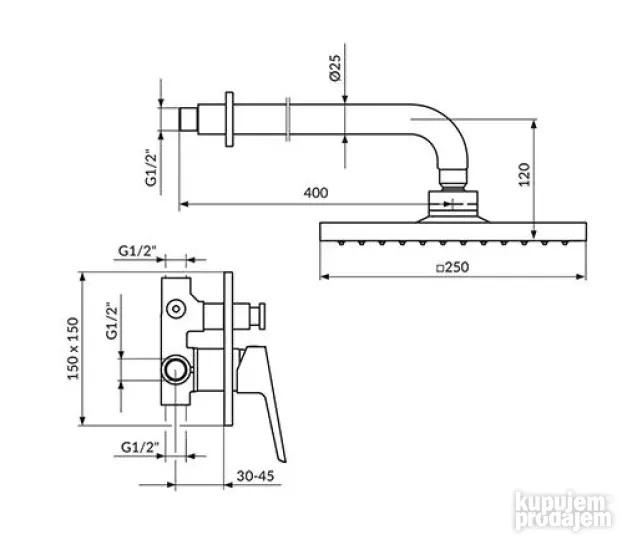 Uzidna slavina za tuš STOLZ 131705