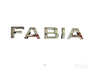 Natpis FABIA silver stari oznaka za gepek