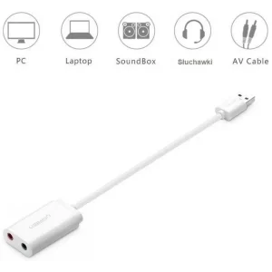 UGREEN US205 15 cm USB outer sound card white