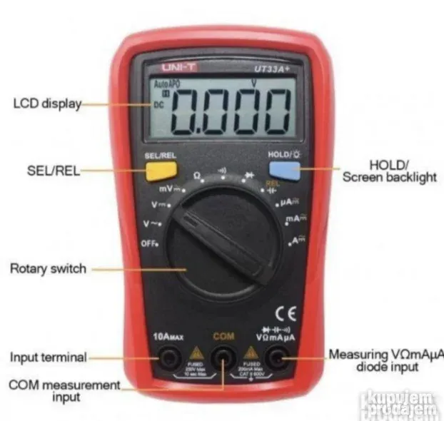 UNIMER Multimer Multitester UNI-T UT33A+ MULTIMER