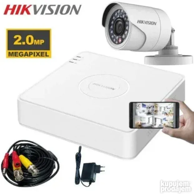 Video nadzor komplet sa jednom kamerom Hikvision KupujemProdajem