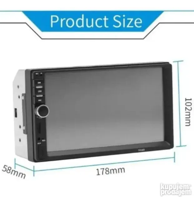Multimedia auto radio Sistem 7018b TFT dis 7 inci multimedia
