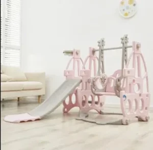 NOVO! Tobogan Ljuljaska Kos 3in1 Veliki Set Za Decu Roze