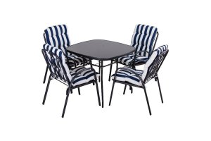 Baštenski set Veneto sto + 4 stolice sa jastucima